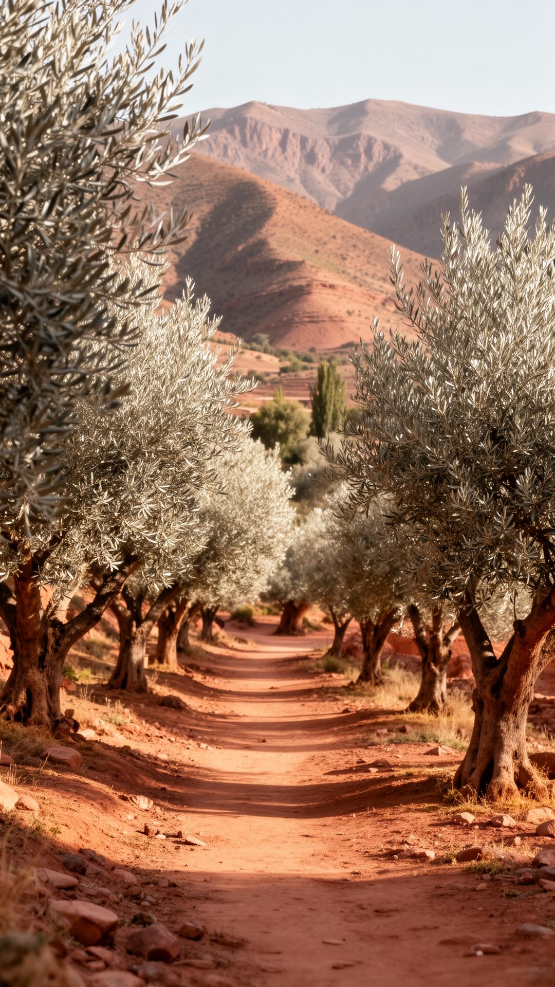 Ombre des oliviers dans la vallée de l'Ourika